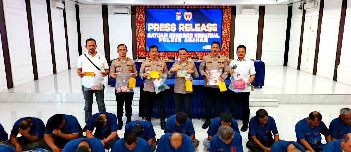 Polres Asahan Gelar Kasus Perjudian Dari Beberapa Polsek polsek