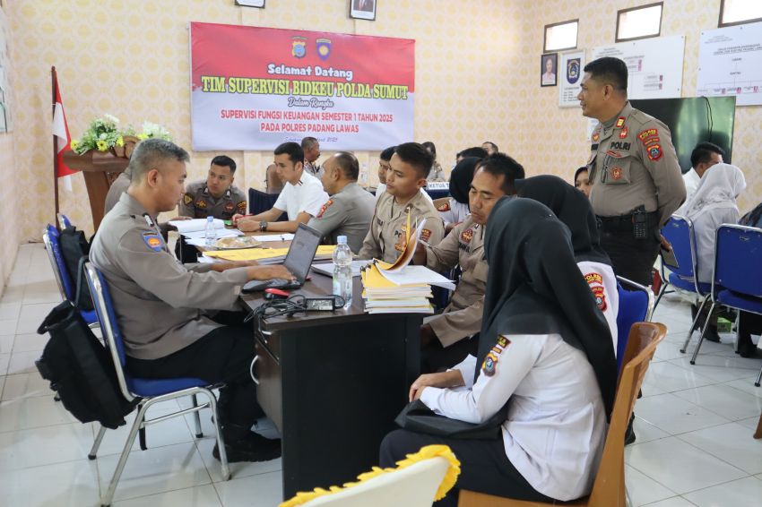 Tim Supervisi Bid Keu Polda Sumut Semester I Di Polres Padang Lawas