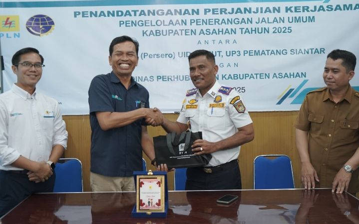 Tingkatkan Kualitas Pelayanan, Dishub Asahan dan PT. PLN Lakukan Kerjasama Pengelolaan PJU