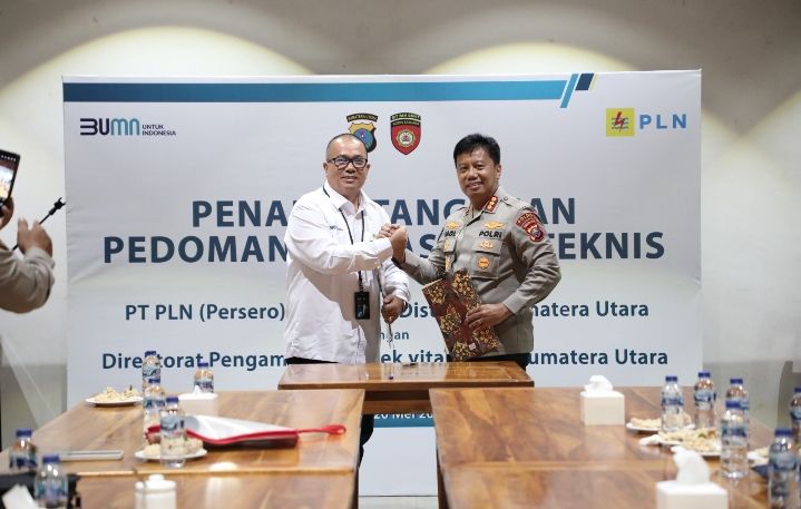 PLN UID Sumatera Utara Perkuat Kolaborasi Dengan Polda Sumut Melalui PKS Pam Obvit Bidang Kelistrikan