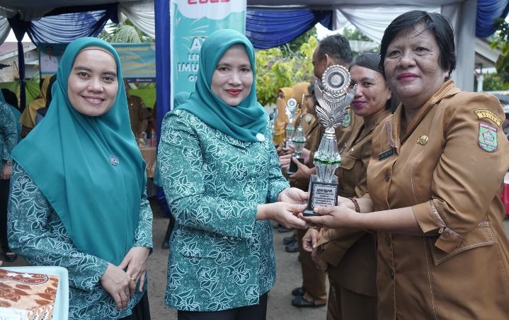 Ketua Tim Pembina Posyandu Asahan Tinjau Launching Pekan Imunisasi Dunia 2025