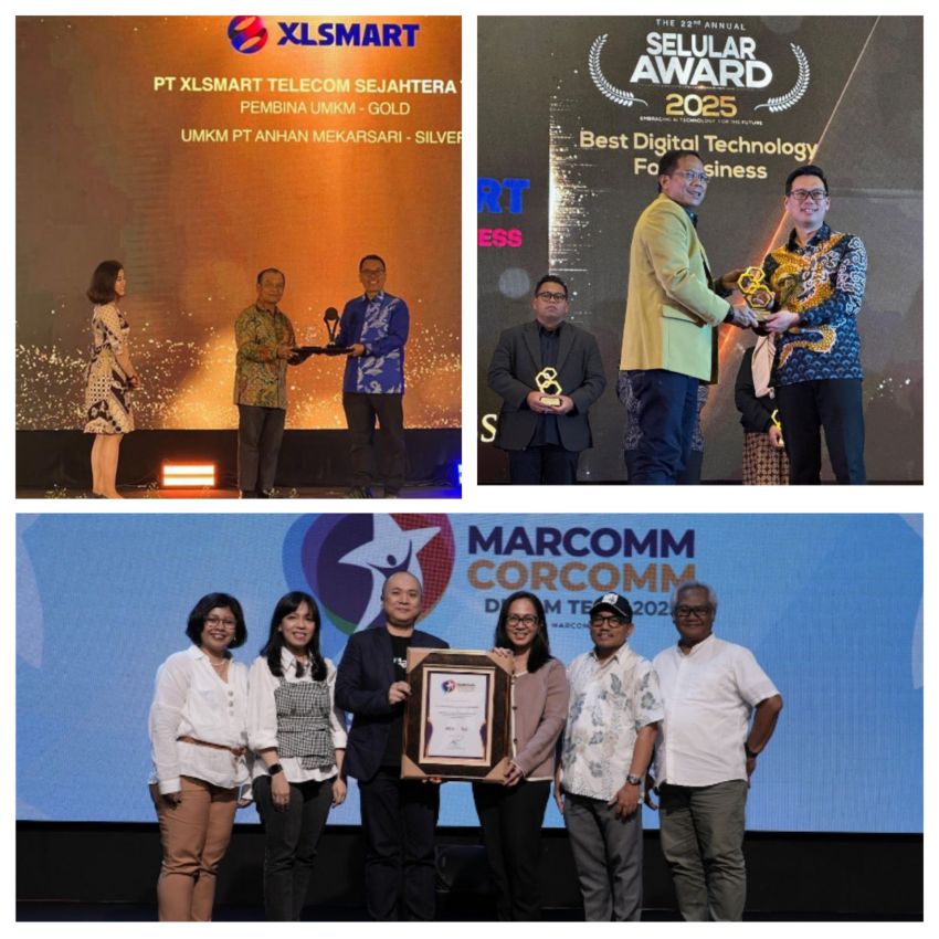 XLSMART Raih Tiga Penghargaan Nasional Bergengsi Tahun 2025