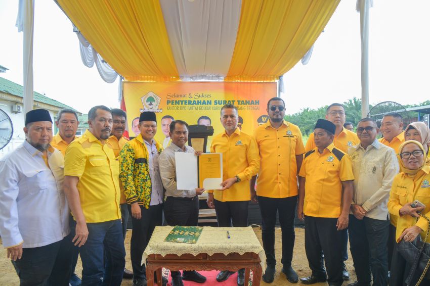 DPD Partai Golkar Sumut Apresiasi Pemberian Tanah dari Bupati dan Wakil Bupati Serdang Bedagai untuk Pembangunan Kantor Partai