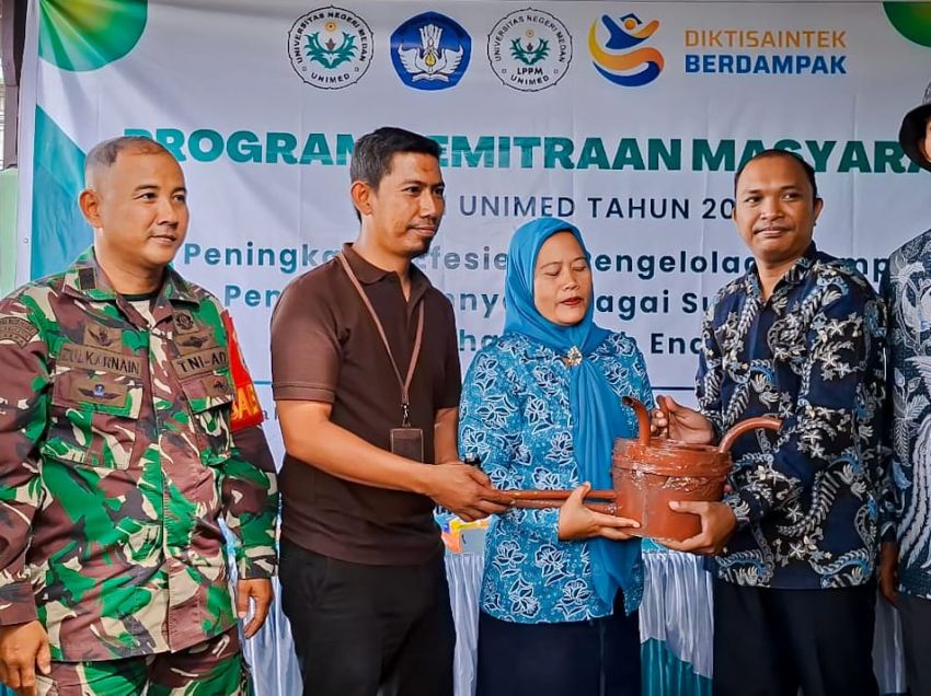 Dukung Pemko Medan, Kelurahan Tanah Enam Ratus Marelan Gandeng UNIMED Edukasi Pengelolaan Sampah Sebagai Sumber Energi