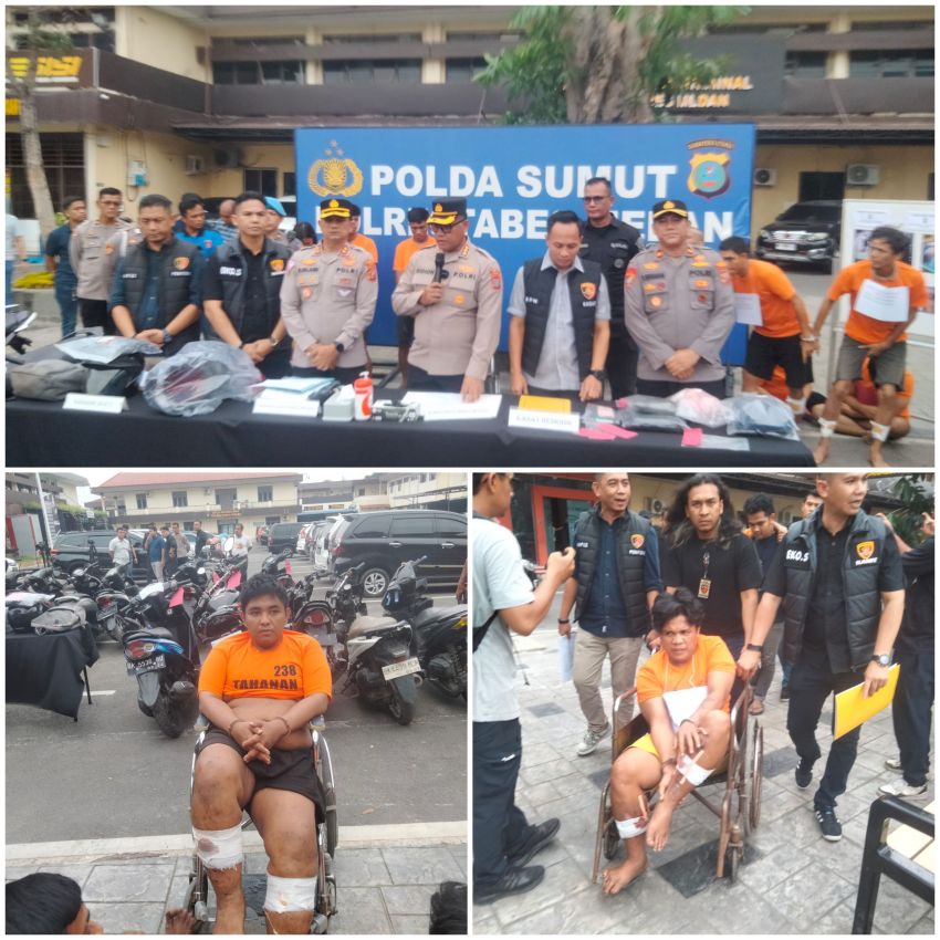Dor..!!! 7 dari 12 Orang Kawanan Maling Motor Ditembak Unit Resmob Sat Reskrim Polrestabes Medan