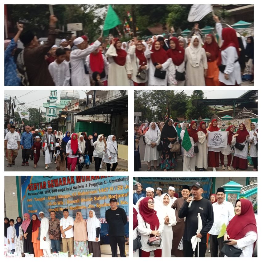 Sukses, Jalan Santai Semarakkan 1 Muharram 1447 H di Mesjid Nurul Muslimin Medan Baru