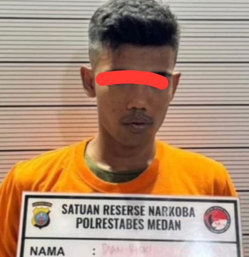 Nyaru Sebagai Pembeli Polisi Amankan Tersangka Pengedar Sabu di Jalan Sei Mencirim Sunggal