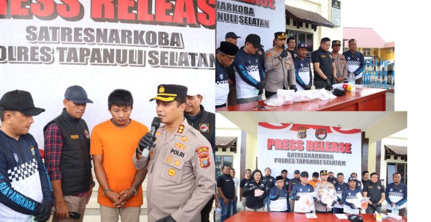 Polres Tapsel Bongkar Jaringan Narkoba 3 Kg, AKBP Yasir Ahmadi : Tak Ada Ampun untuk Perusak Generasi!