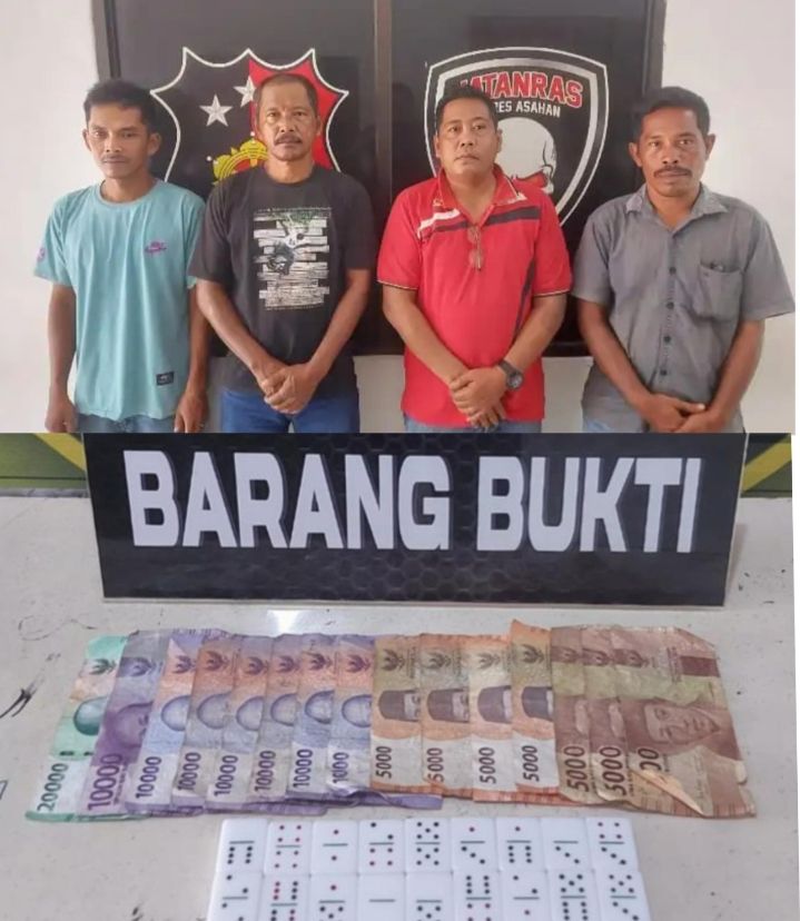 Kades Tinggi Raja, Satu Dari Empat Penjudi Ikut Terjaring Operasi Pekat Toba Polres Asahan 2025