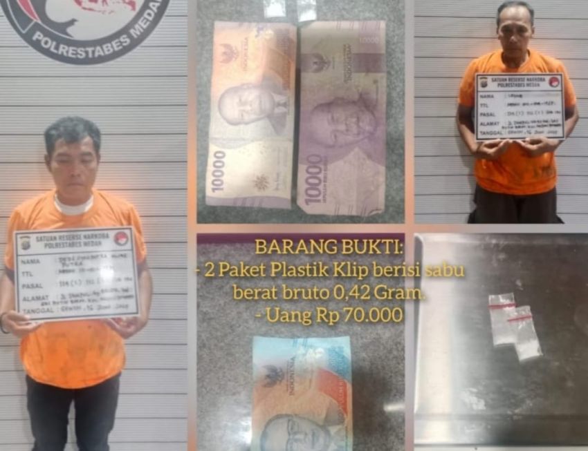 2 Pengedar Sabu Jalan Sampul Ditangkap Polisi Nyaru Pembeli