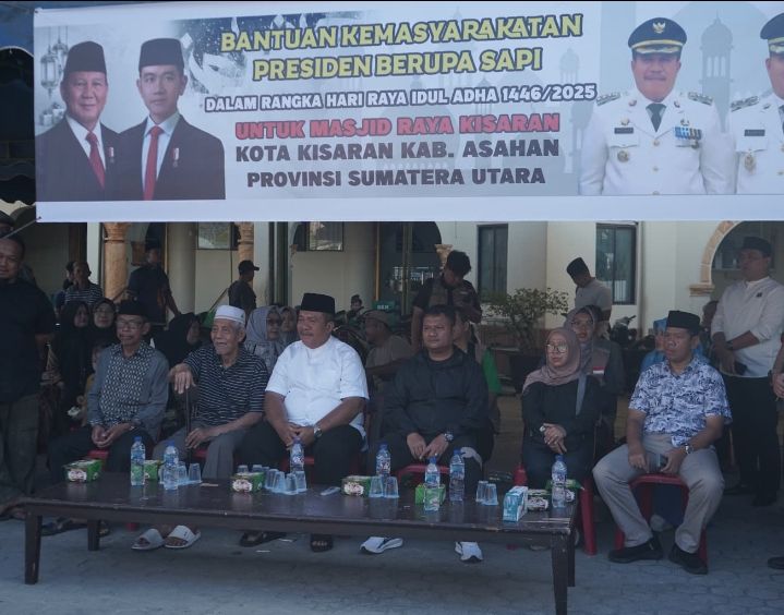 Bupati Asahan Serahkan Hewan Qurban Presiden Prabowo Subianto ke Masjid Raya Kisaran