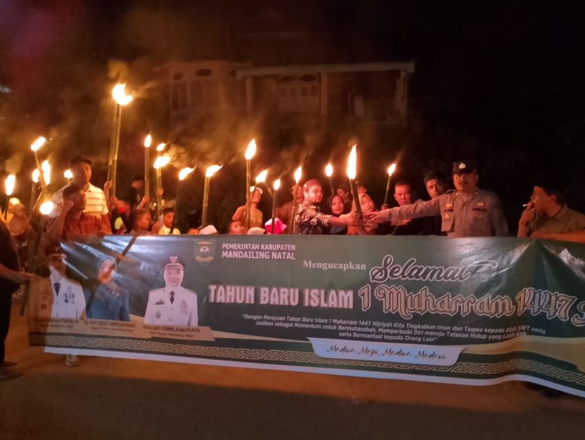 Lestarikan Budaya Islam, Lembah Sorik Marapi Madina Rayakan Tahun Baru Hijriah dengan Pawai Obor