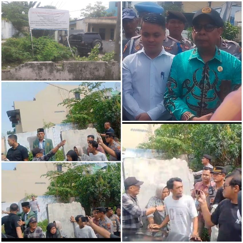 Terkesan Dipaksakan, Pembacaan Sita Eksekusi Pengadilan Agama Medan di Jalan Umar No 103 Diduga Dibeking Oknum Aparat