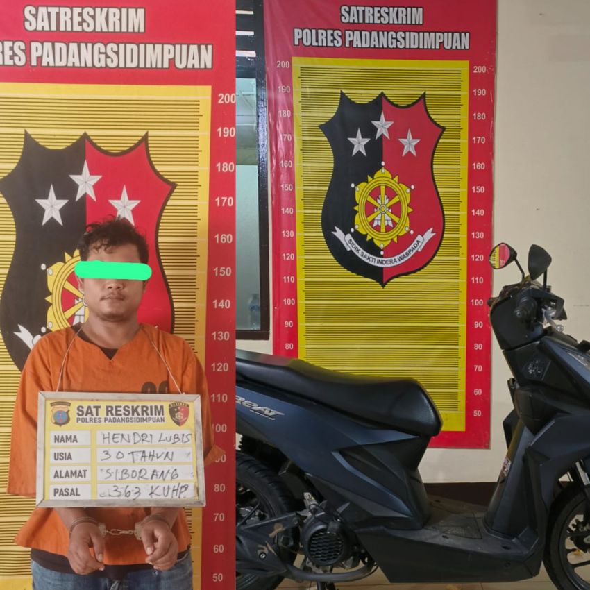 Curanmor di Siang Bolong, Tim Reskrim Polres Padangsidimpuan Berhasil Tangkap Pelaku
