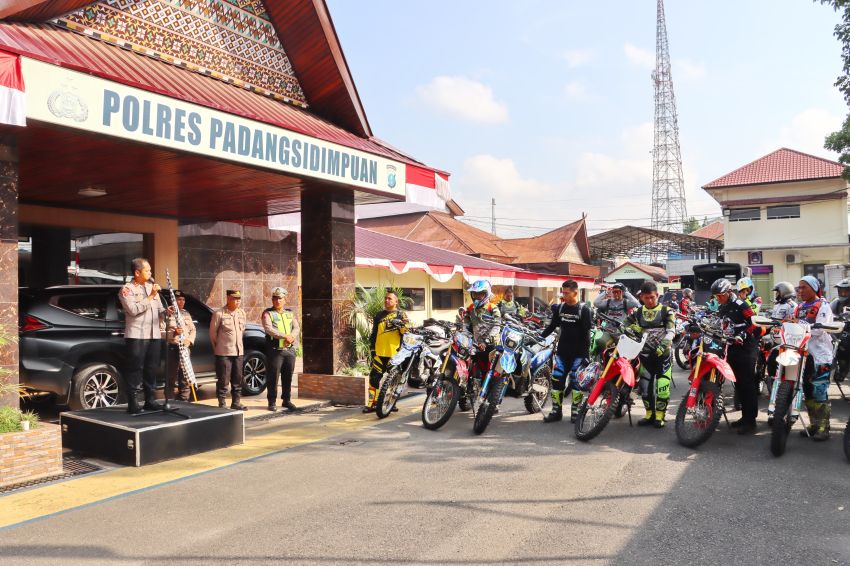 Trail Adventure HUT Bhayangkara ke-79: Polres Padangsidimpuan dan Komunitas Trail Tabagsel Solid Jalin Kebersamaan
