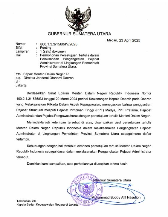 121 Pejabat Pemprov Sumut Ketar-Ketir Dicopot, Nama Sudah Diajukan ke Mendagri