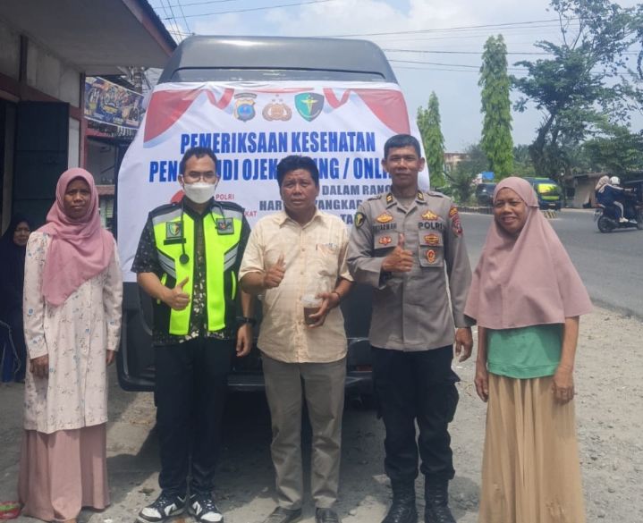 Polres Asahan Gelar Pemeriksaan Kesehatan Gratis Untuk Pengemudi Ojek