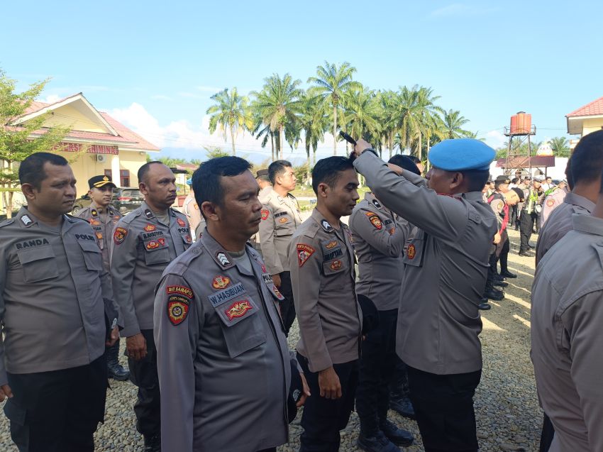Si Propam Polres Palas Gelar Ops Gaktiblin Di Lapangan Mapolres jelang Hut Bhayangkara Ke-79