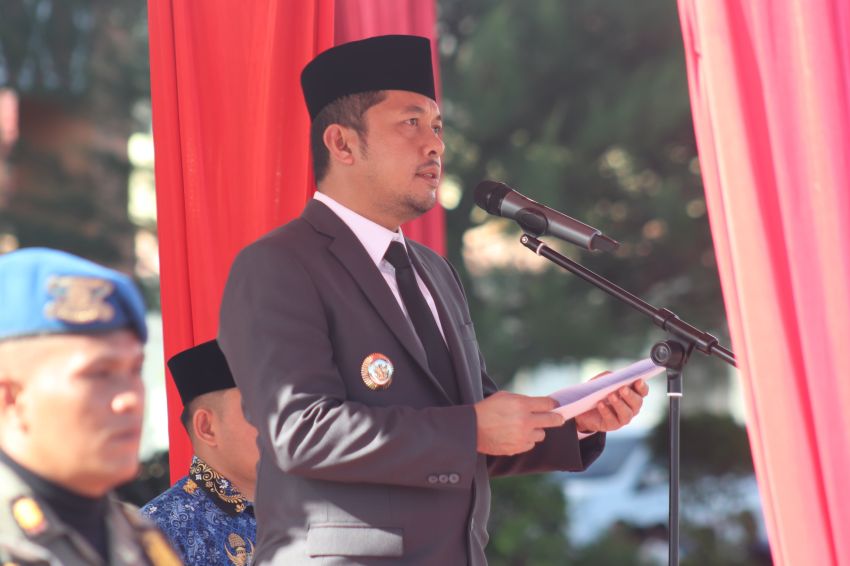 "Membangun Indonesia Emas dari Daerah",Reski Basyah Harahap saat Pimpin Upacara Refleksi Pancasila 1 Juni di Padang Lawas Utara