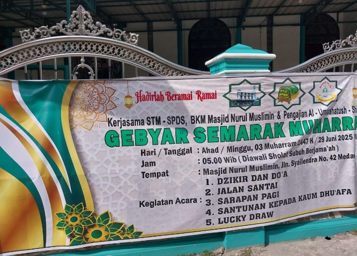 Yuk. Jalan Santai Bersama, Meriahkan 1 Muharram 1447 Hijriyah di Mesjid Nurul Muslimin Medan Baru