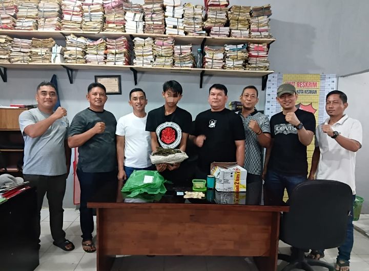 Polsek Kota Polres Asahan Amankan Pelaku Penyalahgunaan Narkotika Jenis Ganja
