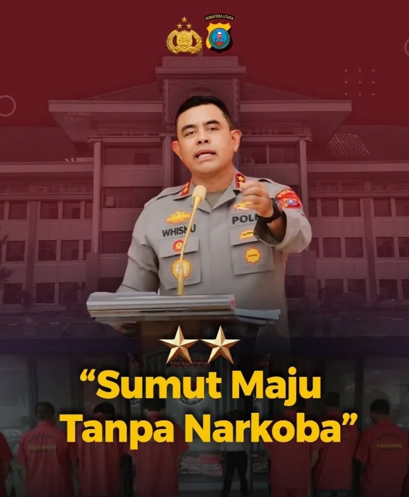 Kapolda Sumut Irjen Pol Whisnu Hermawan Februanto Tegaskan Komitmen: “Sumut Maju Tanpa Narkoba”