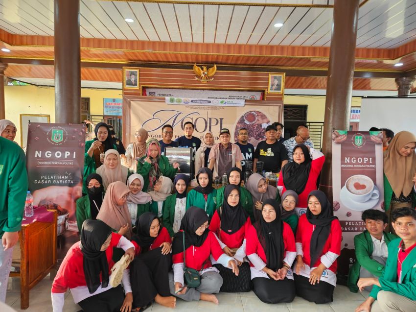 Mahasiswa UNAS Latih Barista Pemuda Desa di Tegal, Angkat Isu Partisipasi Politik
