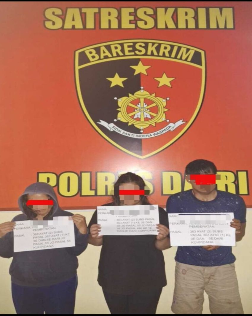 Sat Reskrim Polres Dairi Tangkap 3 Pelaku Pencurian Emas dan Surat Berharga Senilai Rp 700 Juta