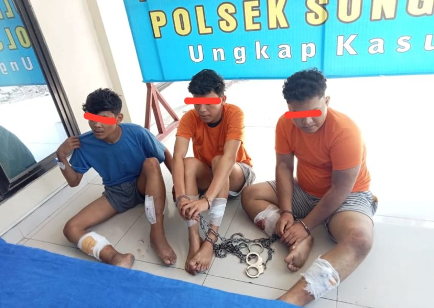 Polsek Medan Sunggal Ringkus Begal Antardaerah, 3 Ditembak.