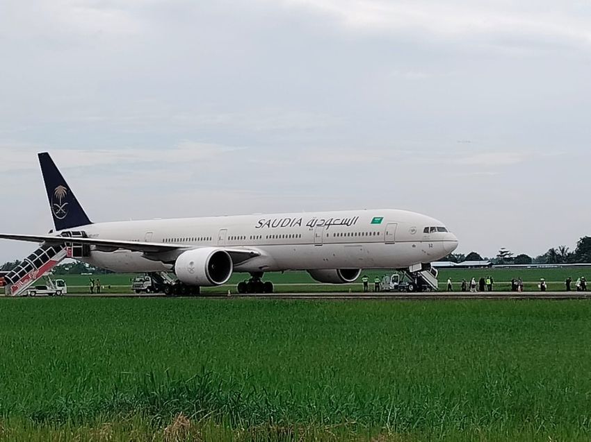 Pesawat Saudia Airlines Mendarat Darurat di Kualanamu karena Ancaman Bom via Email