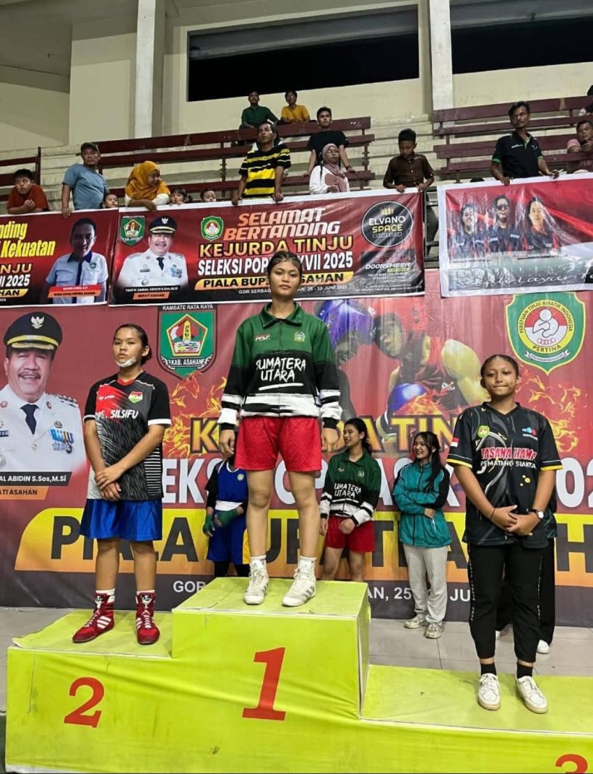 Letry Cibro Atlet Tinju Kab.Pakpak Bharat Raih Medali Emas Piala Bupati Asahan