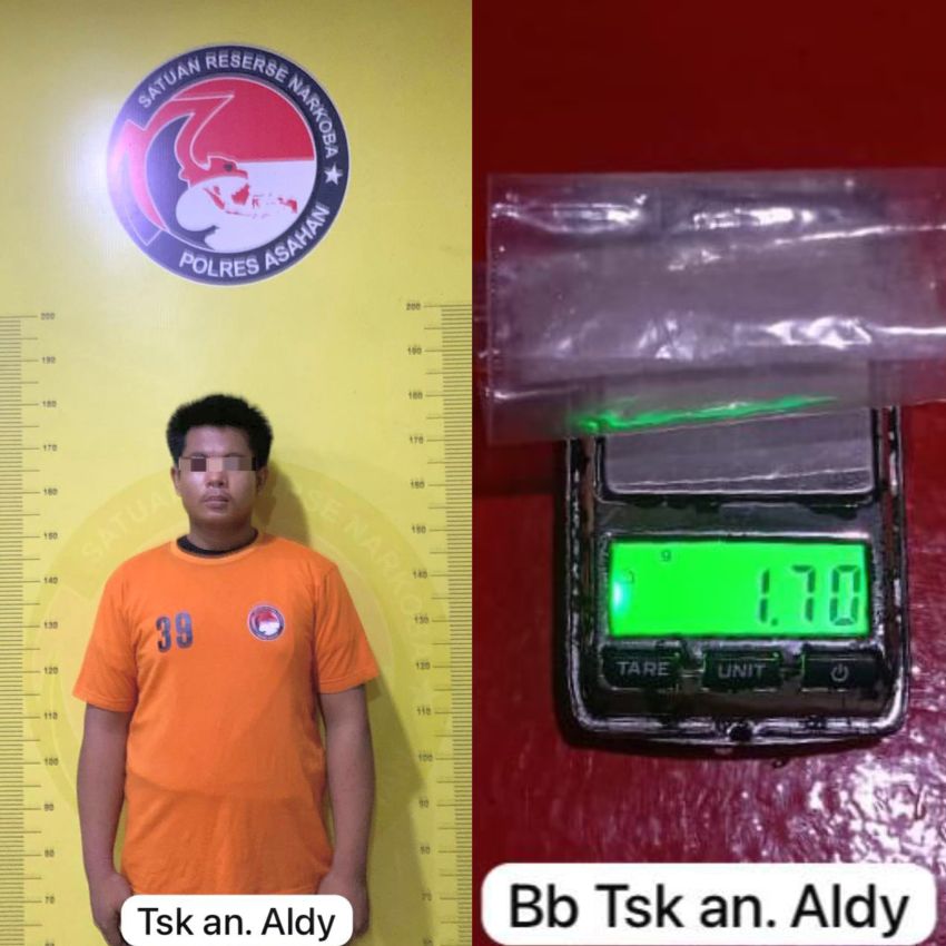 Unit Opsnal Satnarkoba Polres Asahan Ringkus Pengedar Sabu di Teluk Dalam