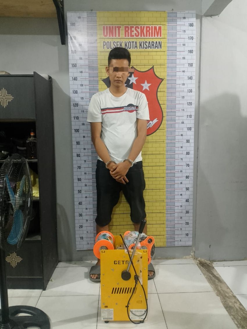 Polsek Kota Kisaran Amankan Pelaku Pencurian Mesin Jus