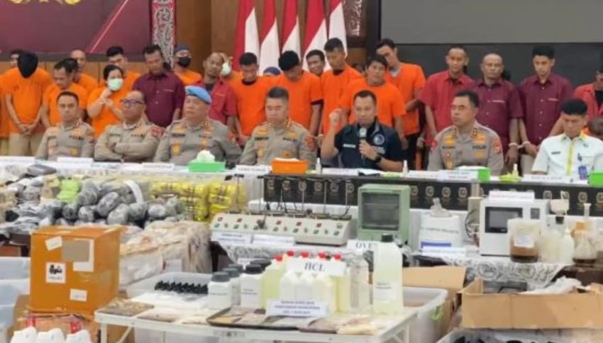 Polda Sumut Amankan 1,2 Ton 3.970 Tersangka Ditangkap