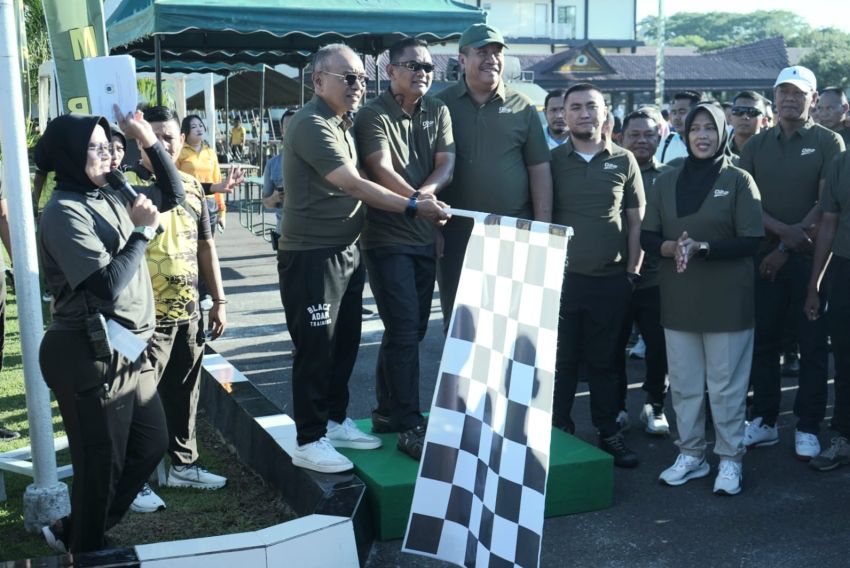 Bupati Asahan Ikut Olah Raga Bersama Bangun Sinergitas Tanpa Batas di Korem 022/PT
