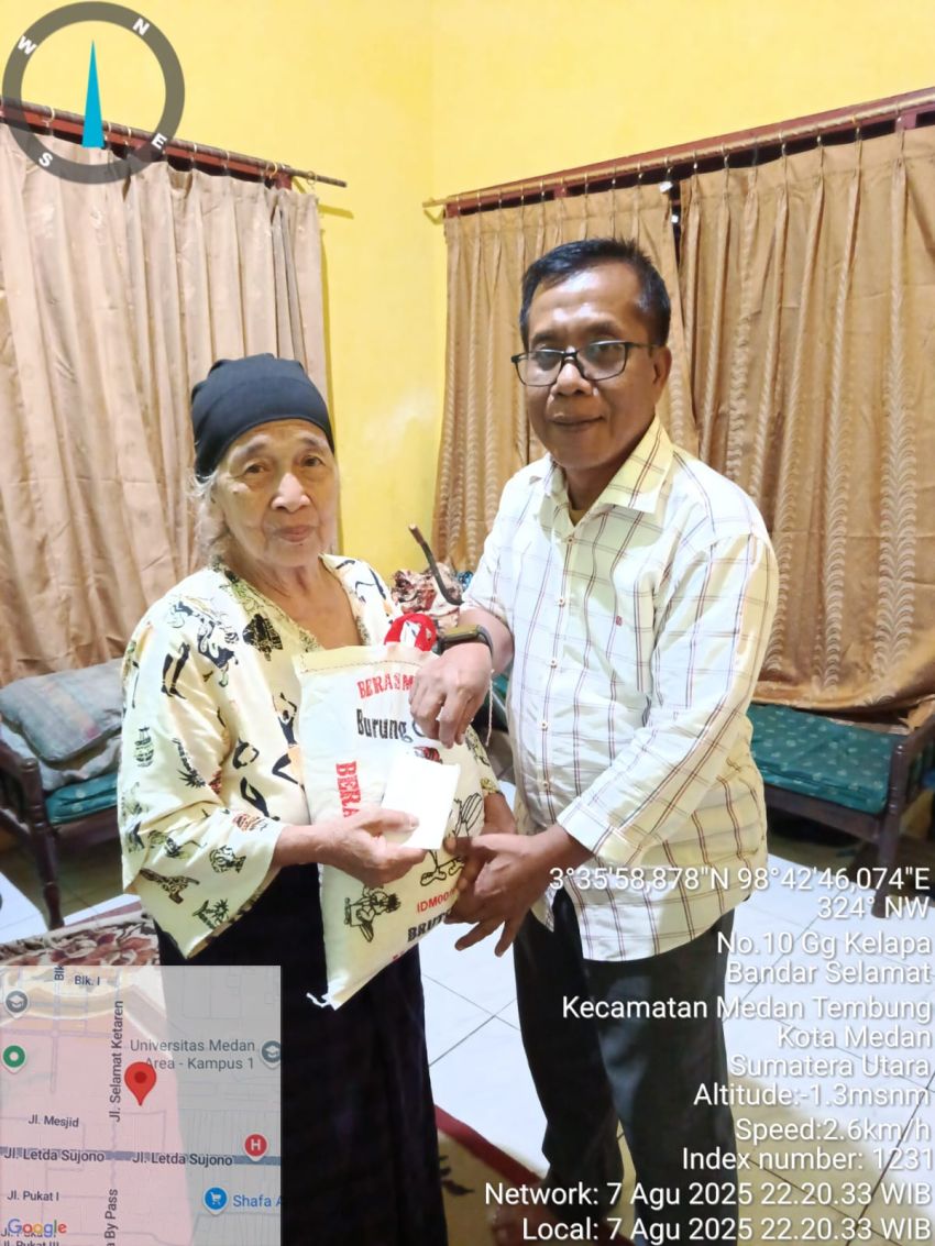BAKOPAM SUMUT LAKSANAKAN JUM'AT BERKAH, SALURKAN SEMBAKO DAN SANTUNAN