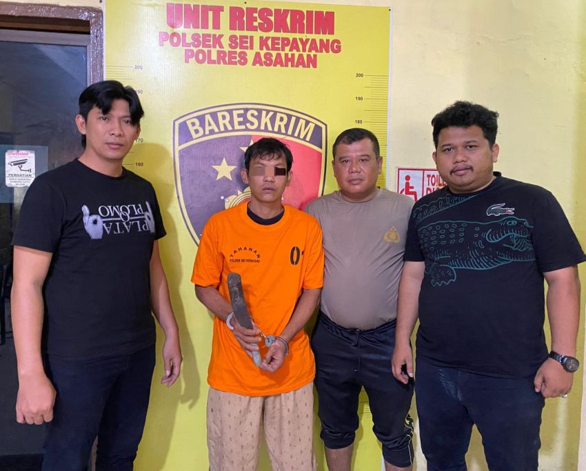 Residivis Kasus KDRT Ditangkap Polsek Sei Kepayang Saat Lakukan Penganiayaan Berat di Asahan