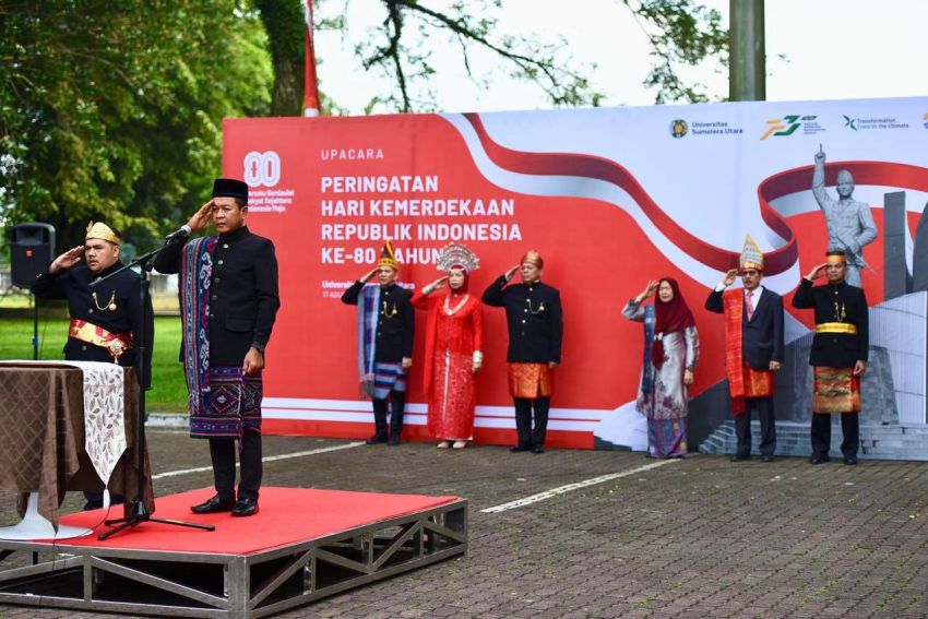 HUT ke-80 RI di USU, Prof Muryanto Amin Pembina Upacara