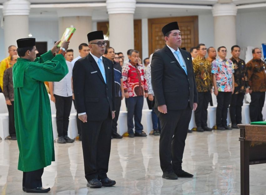 Gubernur Sumut Lantik Dua Pejabat Eselon II, Ingatkan untuk Tidak Korupsi