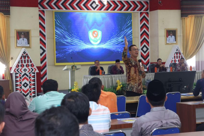 Bupati Tapsel buka Rakor Ketapang di Aula Sarasi, Gus Irawan : 20 Persen Dana Desa Fokus Ketahanan Pangan