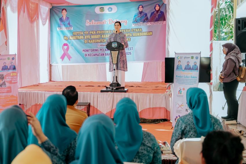 Kahiyang Ayu Ajak Kader Posyandu Padanglawas Terus Sosialisasikan Pentingnya Deteksi Dini Kanker Leher Rahim