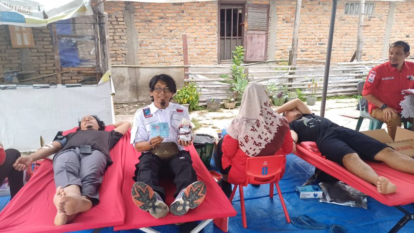 Kemerdekaan RI, Founder GRAS Nurhabli Ridwan Capai 10 kali Donor  Darah di UDD PMI Kota Medan