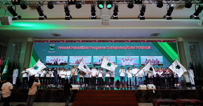 Pordasi Sumut Lantik 5 Pengkab/Pengkot Pordasi, Usung Semangat Tangguh, Mandiri, dan Sejahtera