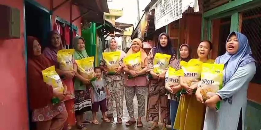 Direktorat Polairud Polda Sumut Gelar Gerakan Pangan Murah, Salurkan 5 Ton Beras SPHP untuk Warga Sekitar Mako Polairud