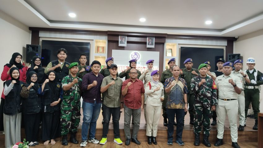 Babinsa Koramil 0201-02/MT Hadiri Pelantikan Komandan Menwa UMSU