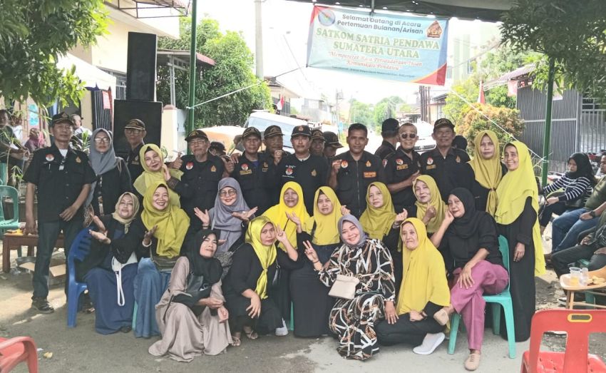 Satkom Satria Pendawa Sumut Gelar Arisan Anjangsono dan Silaturahmi