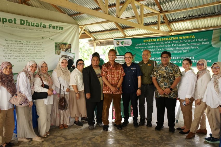 FK USU Gelar Penyuluhan Kesehatan Wanita di Desa Bulu Cina Bersama Dompet Dhuafa Waspada