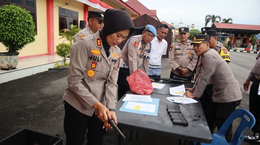 Polresta Deli Serdang Perketat Pengawasan Senjata Api Anggota
