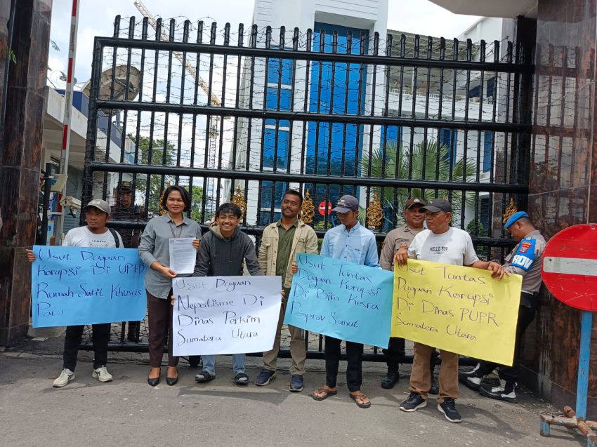 Mahasiswa dan Pemuda Anti Korupsi Geruduk Kejati Sumut, Tuntut Usut Dugaan KKN di Sejumlah Instansi