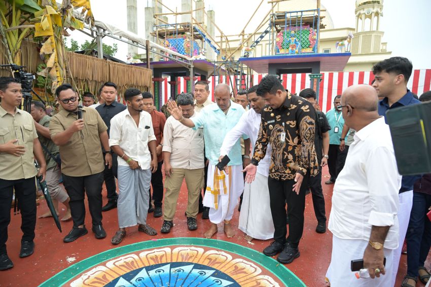 Peresmian Kuil Shri Raja Rajesvari,  Bobby Nasution Ajak Umat Hindu Siapkan SDM Anti-Narkoba